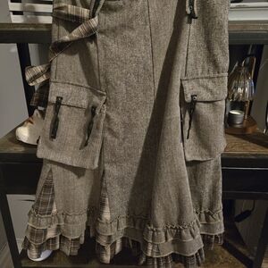 Vintage Brown Midi Skirt - One Of A Kind